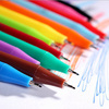 韩国橘林双头彩色水性笔，中性笔12色彩色，水笔填色本手帐彩笔