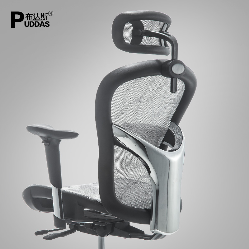 布达斯人体工学电脑椅 家用 网布老板椅 多功能后仰护腰办公椅子