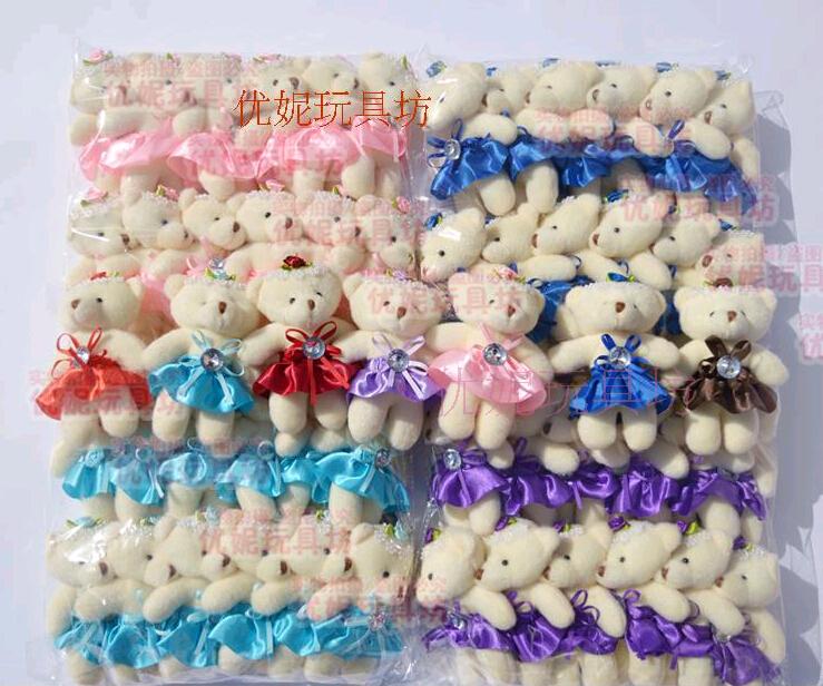 Rhinestone Conjoined Bear Doll a doll Packaging Materials Pendant Wedding Giftin the Toy/Childs/Puzzle/Building block/Model , Plush Fabric Toys category - from Buy2taobao.com to provide professional Taobao agent buy service