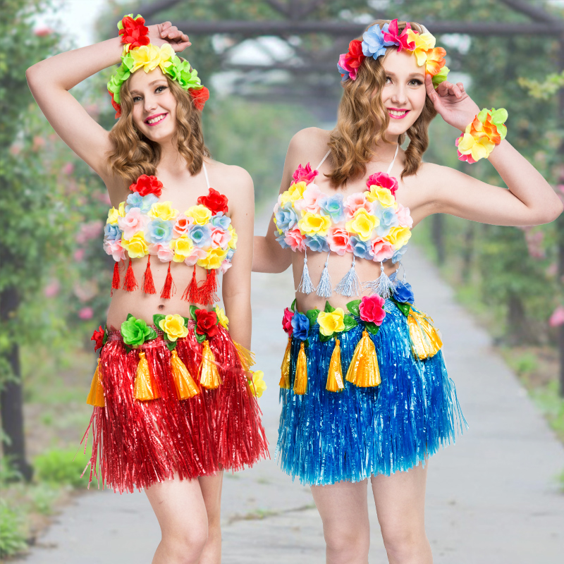 party clothing Hula Costume Hawaii Grass skirts adult dance Garland children Hula suitin the Play mode/Anime/Periphery/cos/Board games , Meet/Magic Supplies , Gathering tools/Decoration , Apparel category - from Buy2taobao.com to provide professional Taobao agent buy service