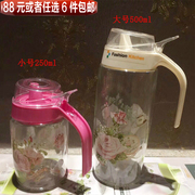 韩国耐高温加厚玻璃印花油壶调料壶醋壶壶醋瓶油瓶调料瓶