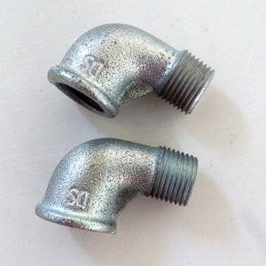 工业水管内外丝弯头玛钢镀锌管件1寸外丝管件