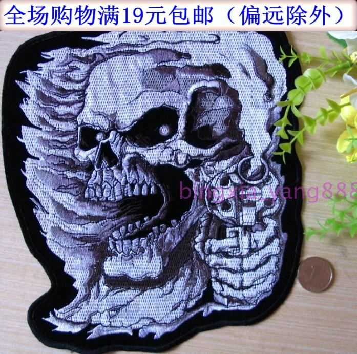 刺绣熨烫背胶衣服补丁贴/超大号布贴 朋克骷髅头 宽22*高25厘米|msdalam kategori rumah Fabrik, bahan-bahan jahitan DIY, alat dan produk siap, Aksesori jahit DIY/aksesori/aksesori, pes kain - dari Buy2taobao.com untuk memberikan perkhidmatan ejen Taobao profesional membeli