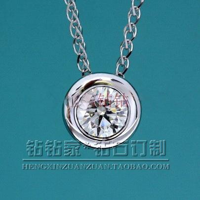 Drill operator 18k Platinum gold Rose Gold Single Drill Diamond Pendant clavicle Diamond Necklace Big Sin the Jewelry/Diamond/Jade/Gold , Diamond Jewelry (New) , Choker category - from Buy2taobao.com to provide professional Taobao agent buy service