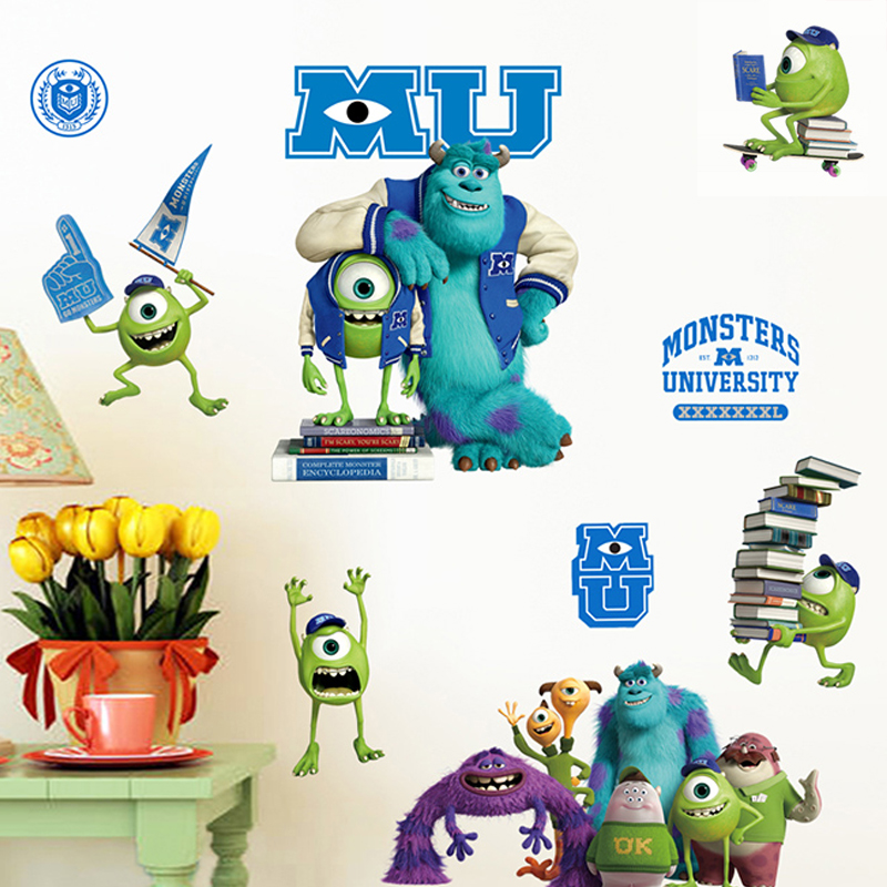 School children Wall stickers a living room bedroom Walls stickers Children's Room Decorative stickers Cartoon Wall Stickers Monsters Universityin the Festive supplies/Gift , Role-playing supplies category - from Buy2taobao.com to provide professional Taobao agent buy service