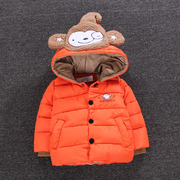 韩版卡通童装0-1-2-3-4岁男女宝宝棉衣男童冬装一岁婴儿棉袄外套