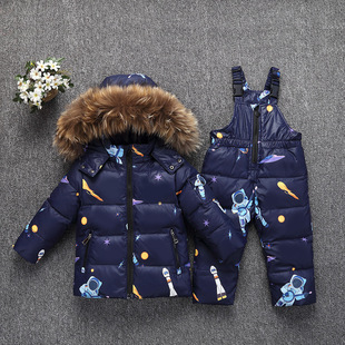 儿童宝宝羽绒服套装加厚3-4-5岁婴儿男女童冬装外套反季