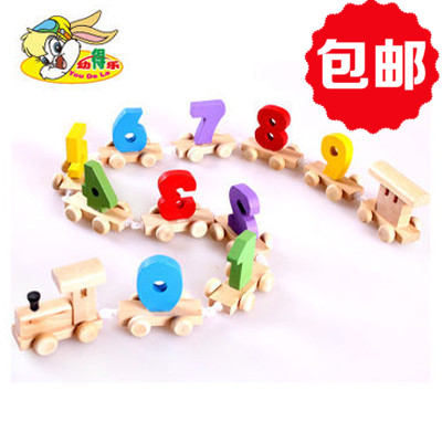 包邮幼得乐儿童数字小火车木制适两三岁宝宝开发智力拖拉益智玩具|msdalam kategori Toy/bayi/teka-teki/blok bangunan/model, mainan lain - dari Buy2taobao.com untuk memberikan perkhidmatan ejen Taobao profesional membeli