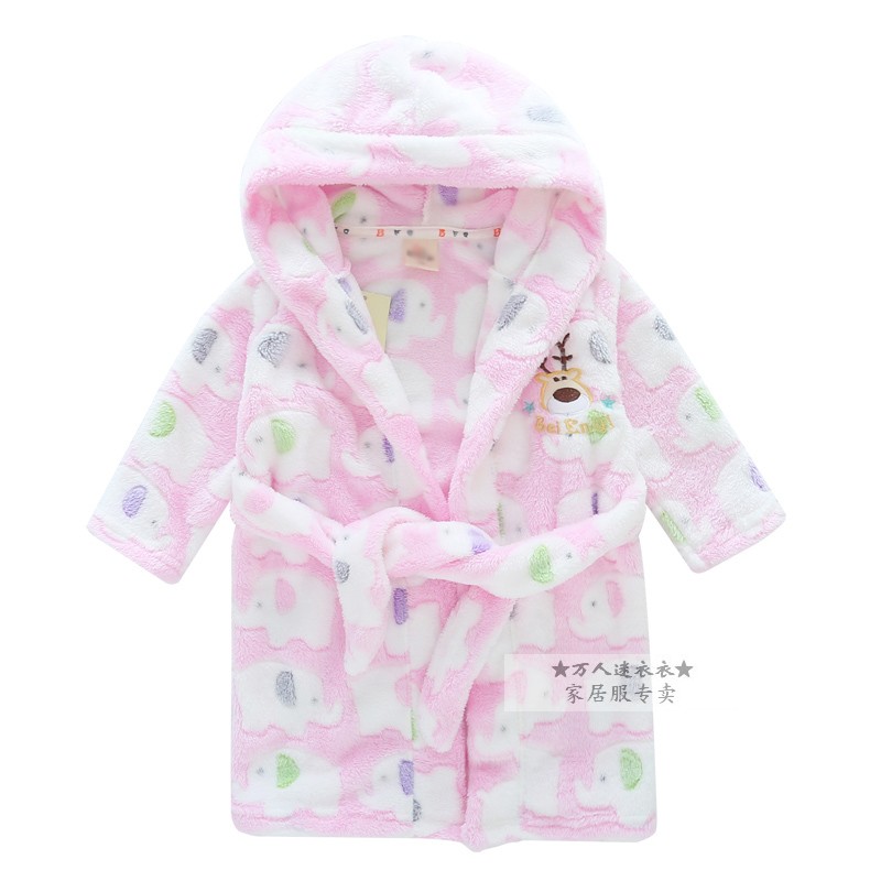 children Flannel Bathrobe Autumn and winter girl Coral pajamas Cartoon baby Home Furnishings Boy robe bathrobein the Children/Baby/Family fitted , Children tracksuit , Home gowns/Nightwear category - from Buy2taobao.com to provide professional Taobao agent buy service