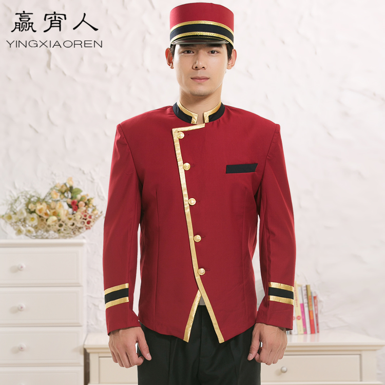 赢宵人 酒店工作服春装 迎宾门童服 门童制服套装行李员工作服