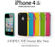 verus韩iphone4s手机壳多彩背胶硅胶苹果4保护套送贴膜适用于