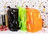原宿塑料糖果色透明包包荧光包果冻(包果冻，)男女学生，书包透明双肩包背包(包背包)