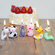 儿童生日蛋糕装饰蜡烛十二生肖蜡烛，卡特创意动物，无烟节庆用品
