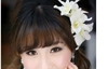 韩式新娘唯美小清新百合，花朵发夹边夹盘发饰品写真婚纱配饰头花