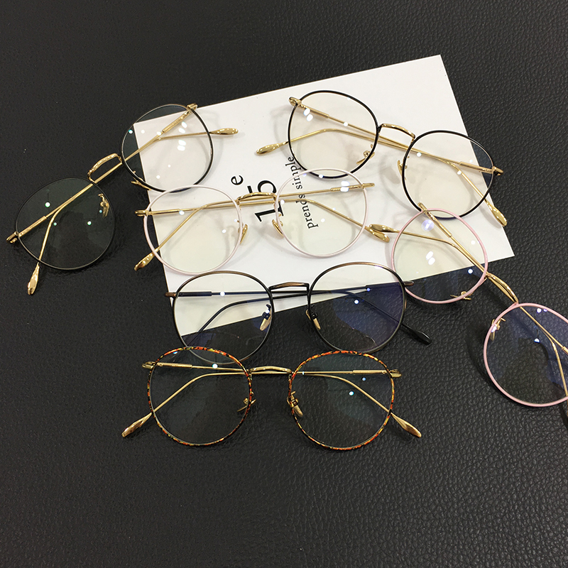 2016 Retro glasses frame Trend circular Female models Big box plain mirror optics myopia Eye Men'sin the ZIPPO/Swiss Army Knife/Glasses , Sunglasses category - from Buy2taobao.com to provide professional Taobao agent buy service