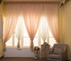 定制美式纯色窗帘窗纱白纱半遮光纱帘成品客厅卧室飘窗落地窗