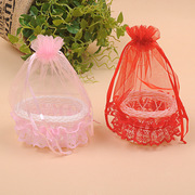 个性韩版创意婚礼喜糖，盒子欧式网纱篮子，结婚婚庆用品