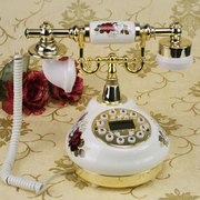 欧式田园复古老式古董，陶瓷工艺酒店家用来电显示固话，座机电话机