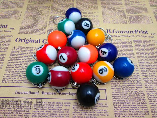 Billiards Key buckle Snooker Key chain Pendant Mini Snooker originality Billiard hall gift trumpet 2.5 centimeterin the Sports/Yoga/Fitness/Fans supplies , Billiards , Billiards Accessories category - from Buy2taobao.com to provide professional Taobao agent buy service