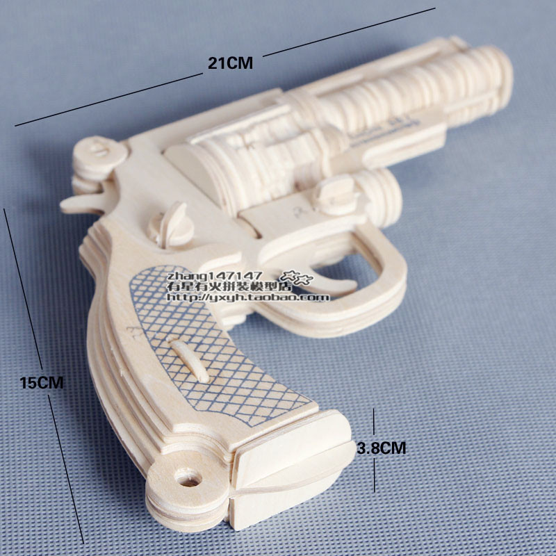woodiness Assemble Revolver Model 11 firearms Toys wooden Assemble military Cross Fire Schoolboy giftin the Toy/Childs/Puzzle/Building block/Model , Static model , Building/DIY Cabin/Others assembled model category - from Buy2taobao.com to provide professional Taobao agent buy service
