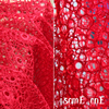 经典伦巴红镂空蕾丝肌理网纱网布优于水溶蕾丝纯棉服装设计师布料
