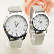 超薄情侣手表网带男女表原创刻度钢带表石英表时尚简约手表