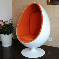 蛋壳沙发-时尚皮艺蛋壳椅 球形椅Eeg靠背鸡蛋