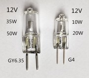 水晶吊灯灯泡12v5w20w35w50w100卤素插针，灯泡5.3粗针2针插脚灯珠