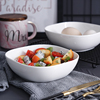欧式餐具水果沙拉碗纯白多功能时尚汤碗日韩拉面碗陶瓷碗炒饭碗