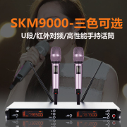 好声音skm9000专业真u段调频(段调频)无线话筒一拖二舞台演出婚庆ktv专用