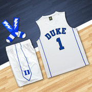 杜克大学欧文篮球队服男女篮球服套装，篮球衣训练服比赛服球衣定制