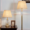 美式纯铜水晶落地灯客厅卧室，创意简约时尚，装饰落地式台灯智能遥控