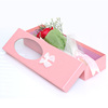 七夕情人节单支玫瑰鲜花盒长方形，透明开窗礼盒520生曰礼物包装盒