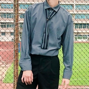 男丝巾韩版潮流时尚百搭条纹衬衫领带，复古西服装饰领巾碎花窄丝巾