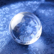 白水晶球摆件透明玻璃球圆球小号家居客厅办公室装饰工艺品摆设
