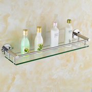 单层浴室镜前置物架卫生间洗漱用品，放置架壁挂式化妆台玻璃架子