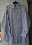 英国BNF男装条纹长袖棉免烫衬衫 3款 肥仔大码2XL 高个子穿