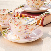 英式骨瓷咖啡杯碟勺套装欧式下午茶具创意陶瓷简约家用红茶杯高级