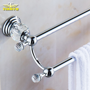 欧式水晶铜银色双杆毛巾架毛巾杆浴室置物架卫浴挂件长度80卫生间