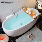 AIFOL埃飞灵AT-1518独立式椭圆形亚克力浴缸浴盆亚克力浴缸带龙头