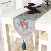 桌旗现代简约时尚欧式美式北欧地中海刺绣餐桌布艺，茶几旗长条桌布