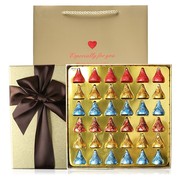 好时巧克力礼盒装kisses之吻牛奶，巧克力送儿童，男女生日情人节礼物