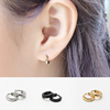 日韩国钛钢极简玫瑰金耳环，个性女士男士耳扣百搭耳钉防过敏光面