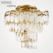 YOYO 纯铜贝壳水晶吸顶灯吊灯 地中海简欧现代 客厅卧室餐厅卧室