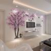 墙贴3d立体创意温馨浪漫亚克力，自粘卧室装饰现代简约大树客厅贴纸