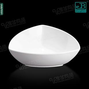 美日嘉宝创意三角碗 密胺碗米线碗仿瓷面碗 拉面碗塑料菜碗C135