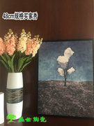 陶瓷器落地花瓶，现代简约时尚家居客厅饰品，干花花插黑白色腰鼓