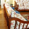 销双人沙发实木布艺凉椅，欧式田园家具客厅，组合实木沙发椿木架沙厂