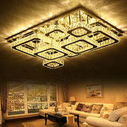led客厅水晶灯长方形大气2024餐厅奢华大厅水晶灯长方形1.21.5米