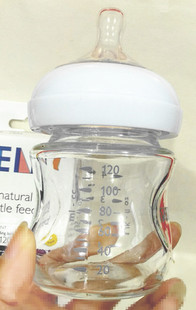 美国进口avent新安怡自然，原生宽口玻璃奶瓶，防胀气120240ml